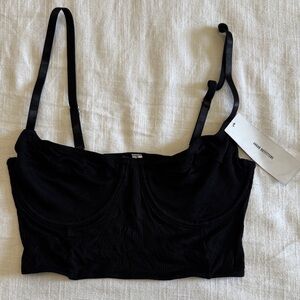 NWT Urban Outfitters Black Ribbed Underwire Bralette